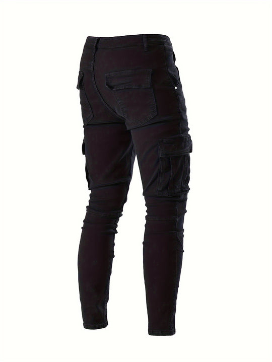 Marian Stretch Denim Slim Fit Cargo Jeans für Herren