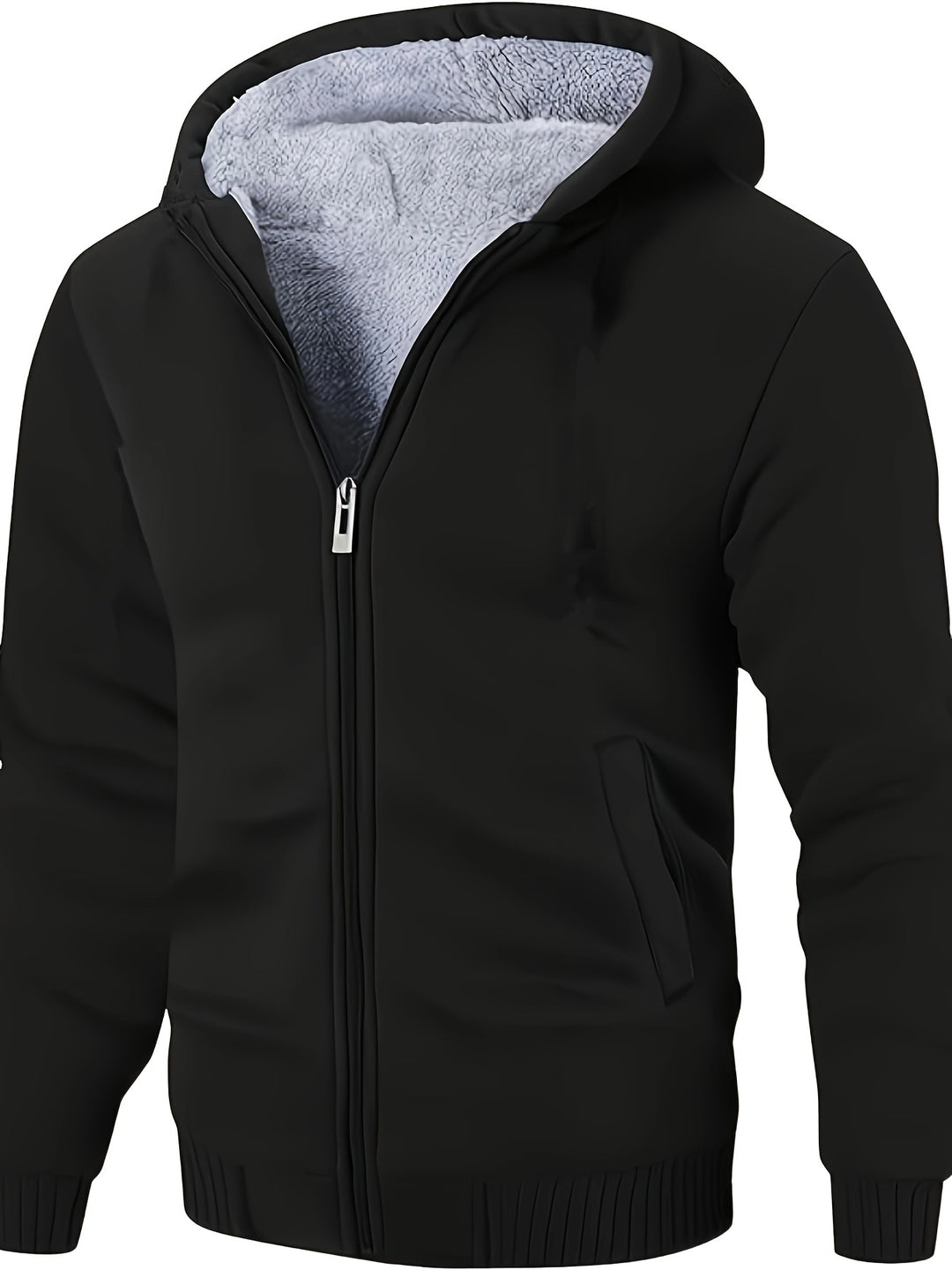 Gemütliche Warme Fleece Hoodie Jacke