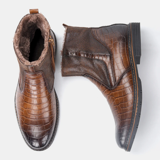 Amos Warme Lederstiefel