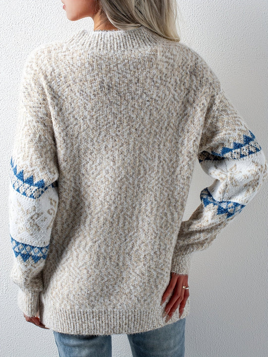 Elsa Niedlicher Pullover mit Schneeflocken Muster