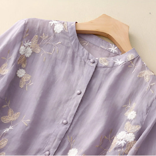 Emily Schicke Bluse mit Blumenmuster für Damen