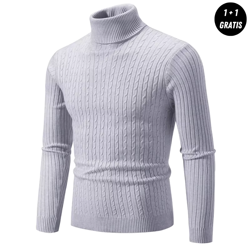 ENZO Warmer Strickpullover mit Rollkragen (1+1 Gratis)