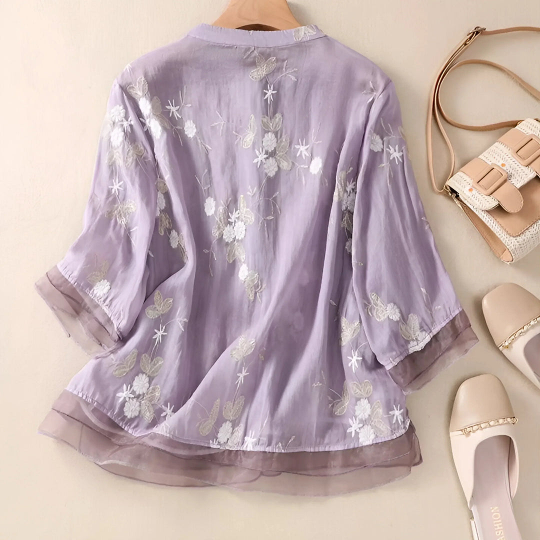 Emily Schicke Bluse mit Blumenmuster für Damen