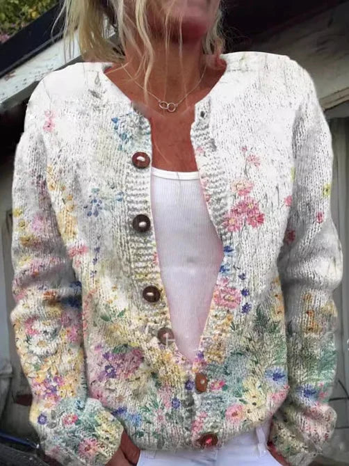 Daisy Schicker Geblümter Cardigan für Damen