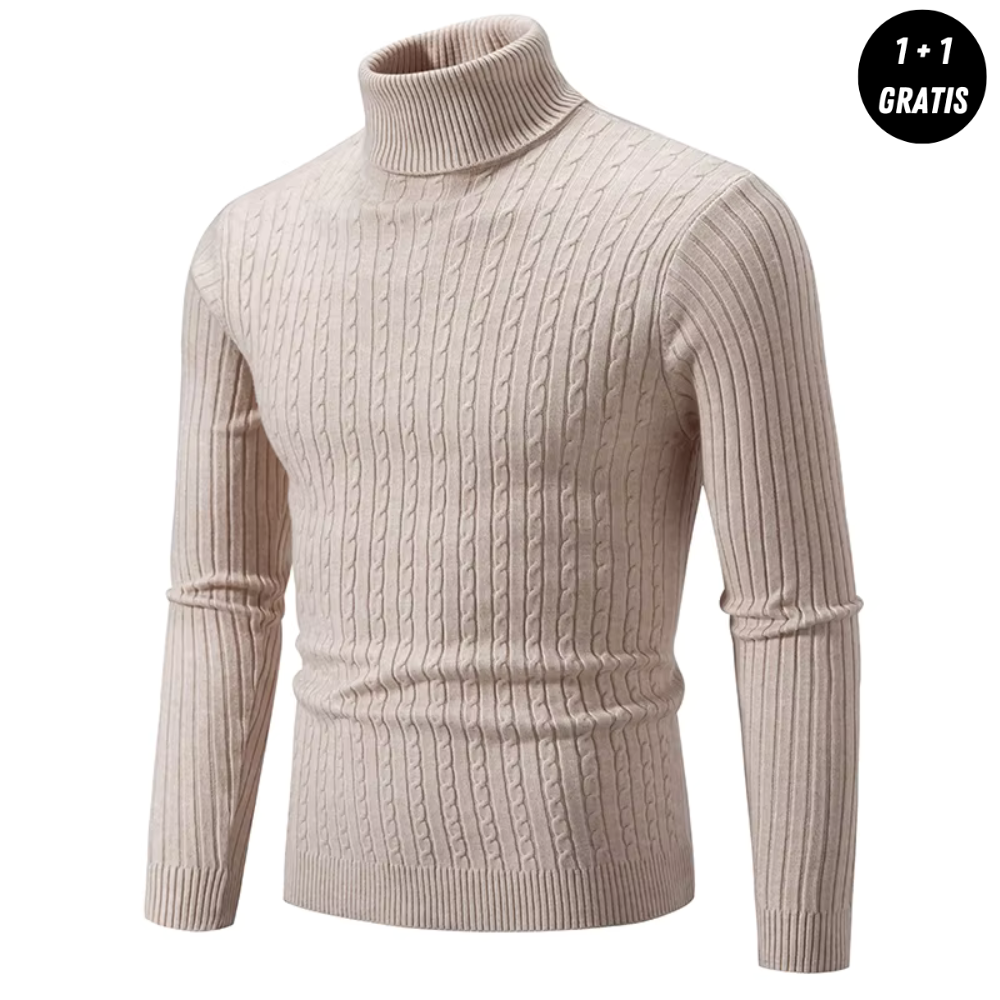 ENZO Warmer Strickpullover mit Rollkragen (1+1 Gratis)