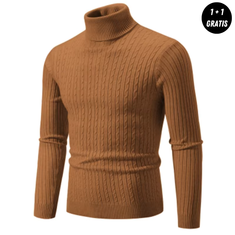 ENZO Warmer Strickpullover mit Rollkragen (1+1 Gratis)