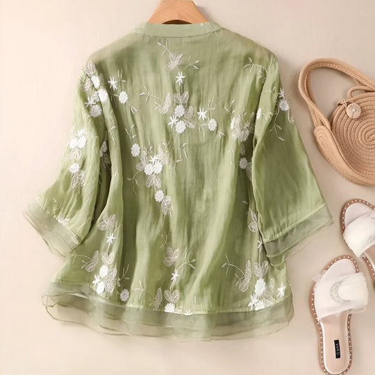 Emily Schicke Bluse mit Blumenmuster für Damen