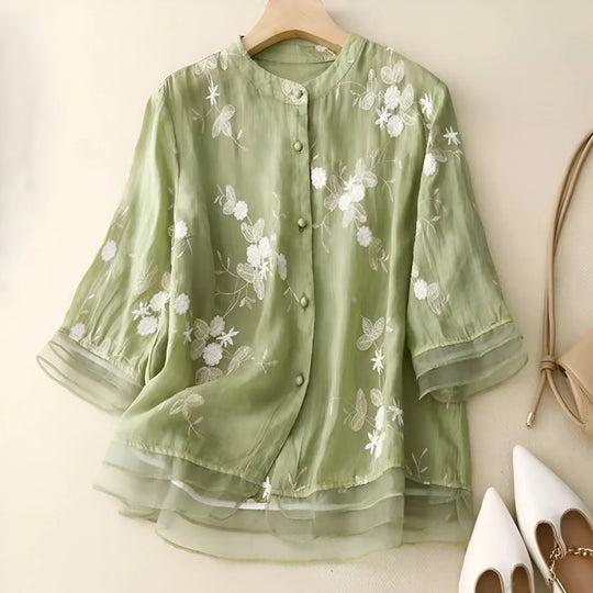Emily Schicke Bluse mit Blumenmuster für Damen