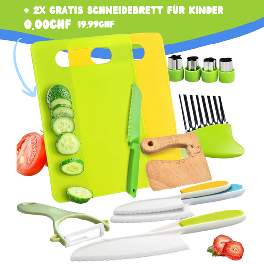 MiniChef Kinderkochset inkl. 2x GRATIS Kinder Schneidebretter