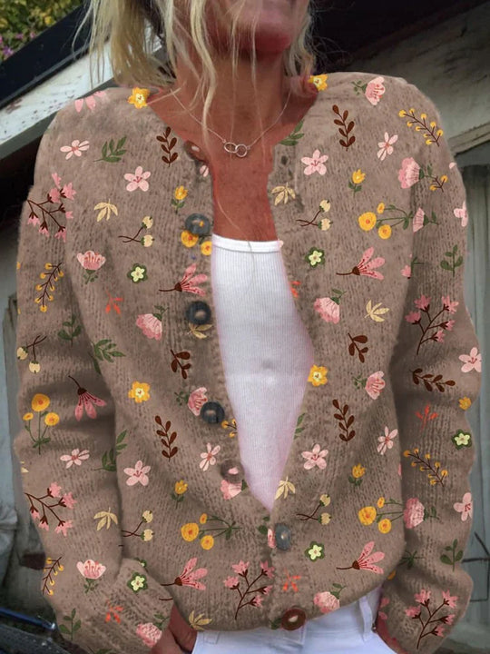 Daisy Schicker Geblümter Cardigan für Damen