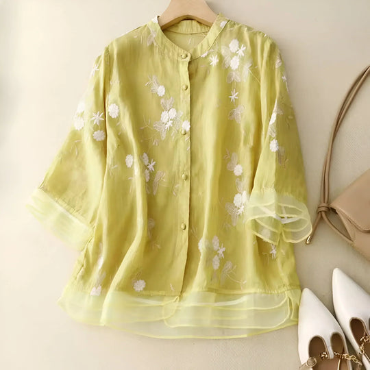 Emily Schicke Bluse mit Blumenmuster für Damen