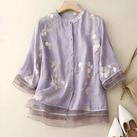 Emily Schicke Bluse mit Blumenmuster für Damen