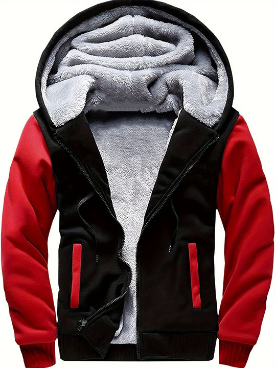 Gemütliche Warme Fleece Hoodie Jacke