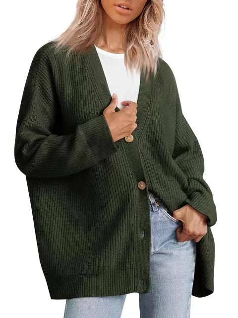 Annie Klassische Oversized-Strickjacke