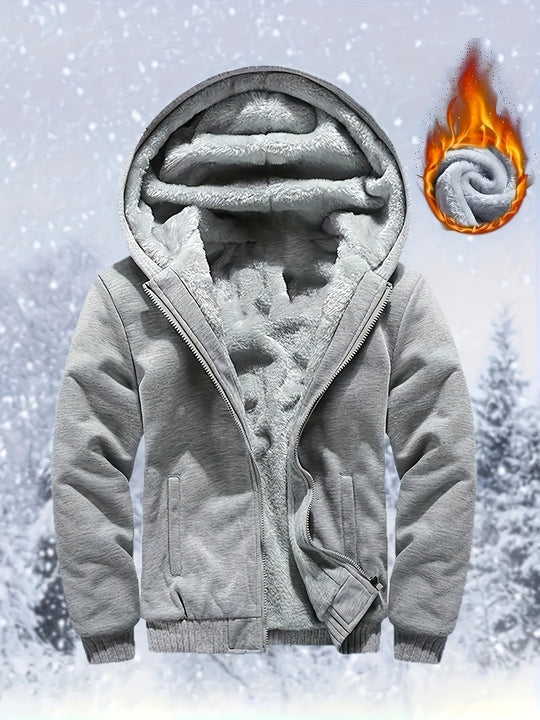 Gemütliche Warme Fleece Hoodie Jacke