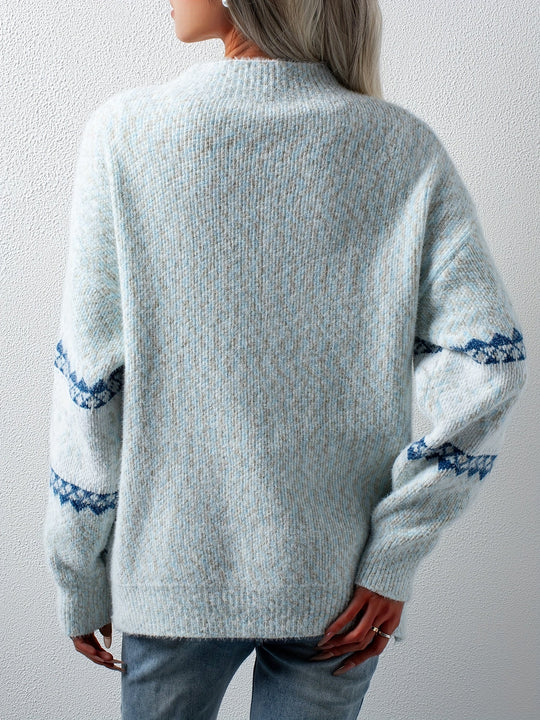 Elsa Niedlicher Pullover mit Schneeflocken Muster