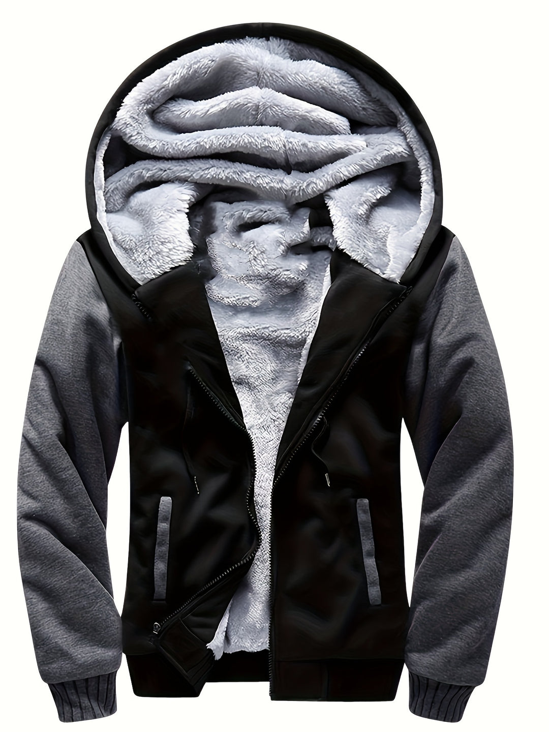 Gemütliche Warme Fleece Hoodie Jacke