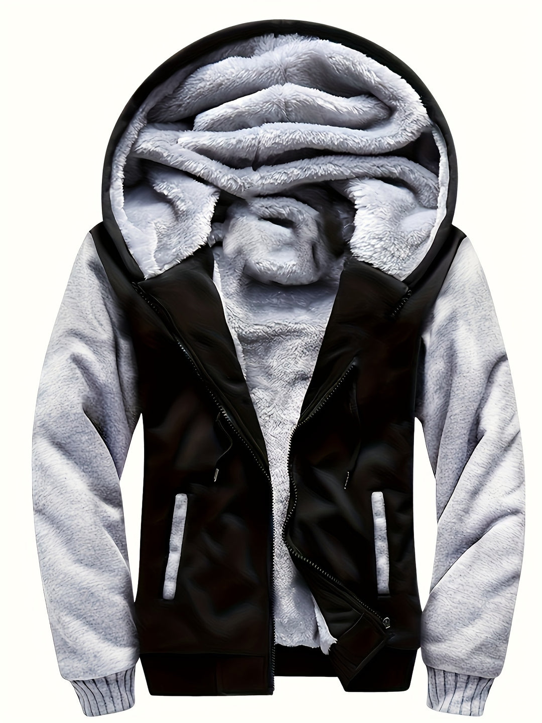 Gemütliche Warme Fleece Hoodie Jacke