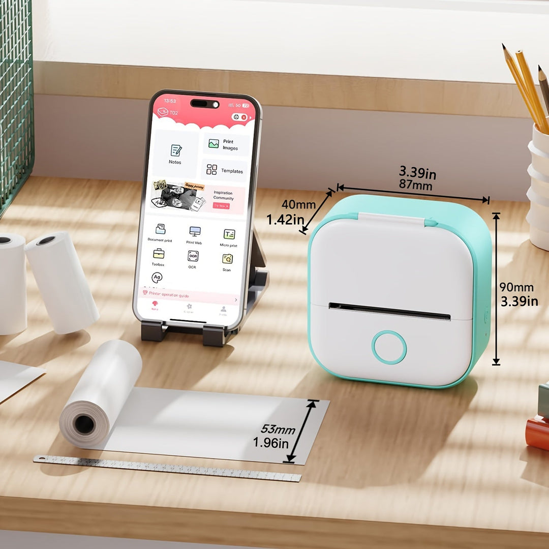 Mini Pocket Drucker Kabelloser Etikettendrucker für iPhone und Android