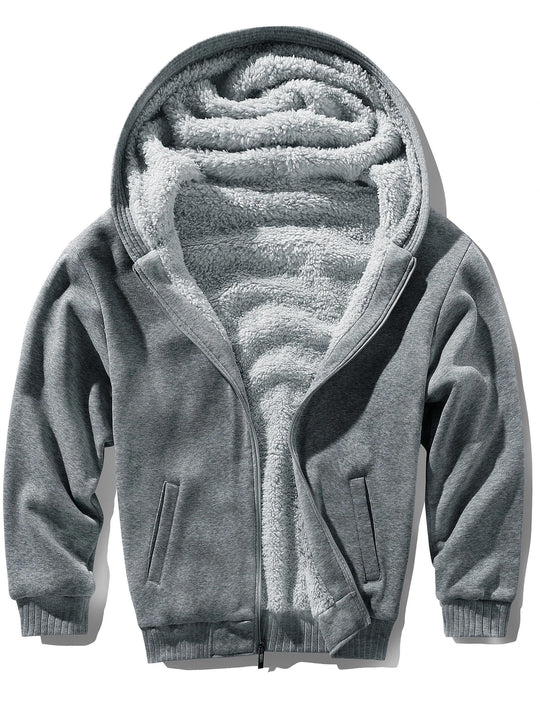 Gemütliche Warme Fleece Hoodie Jacke