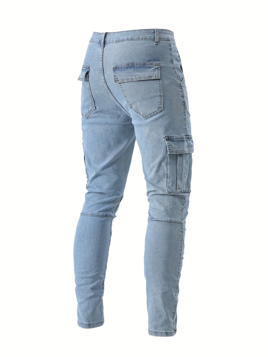 Marian Stretch Denim Slim Fit Cargo Jeans für Herren