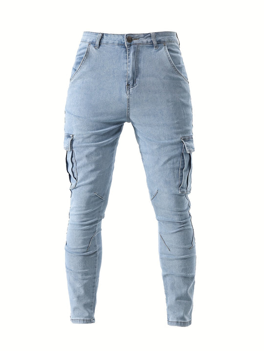 Marian Stretch Denim Slim Fit Cargo Jeans für Herren