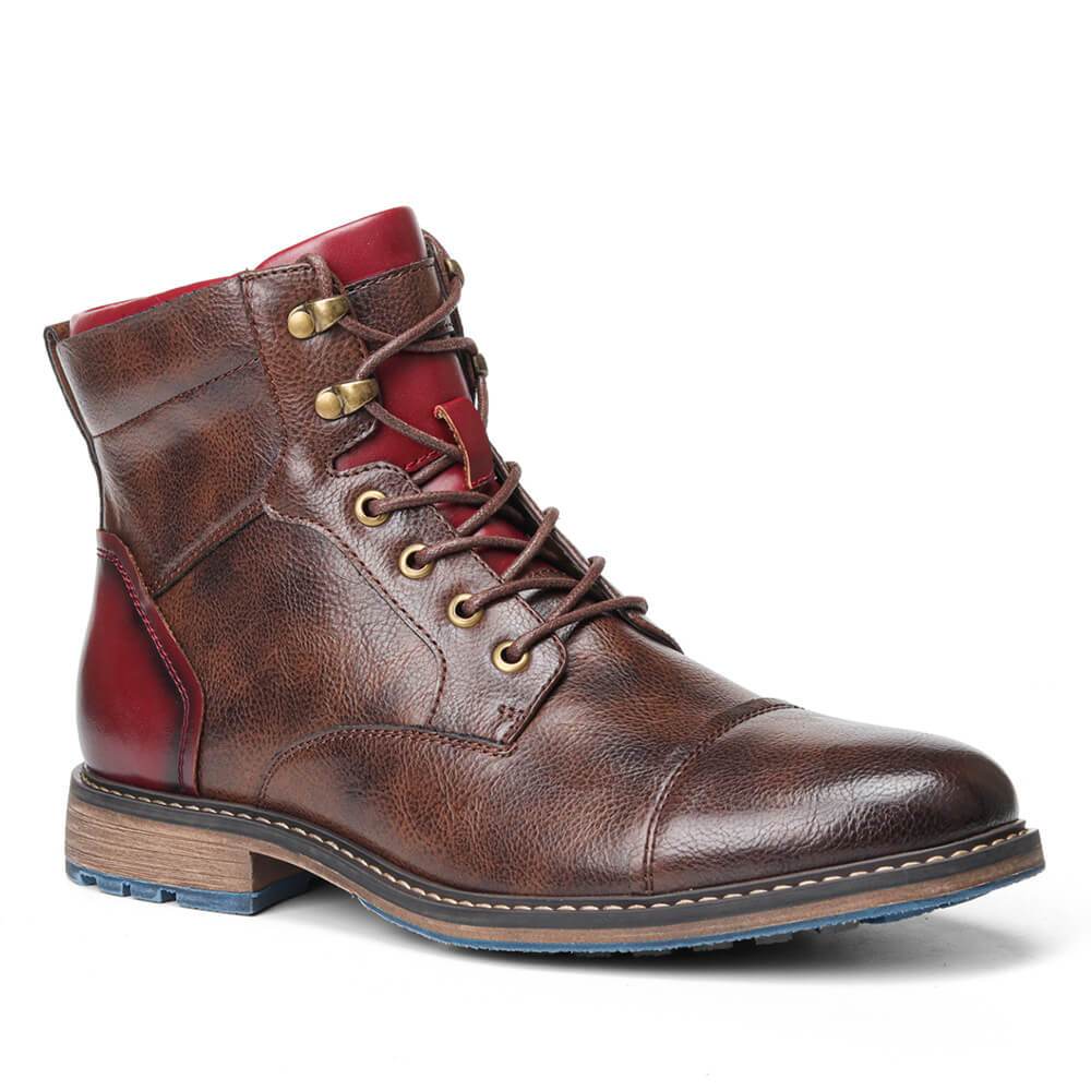 Leo Handgefertigte Premium Oxford-Stiefel aus Leder