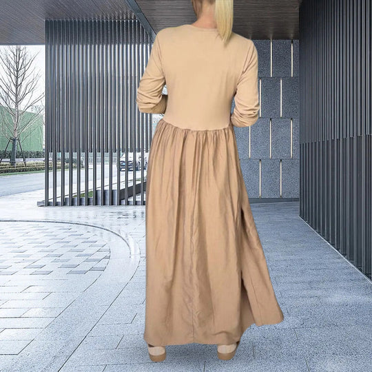 Eliana Langärmliges Strick Midikleid für Damen