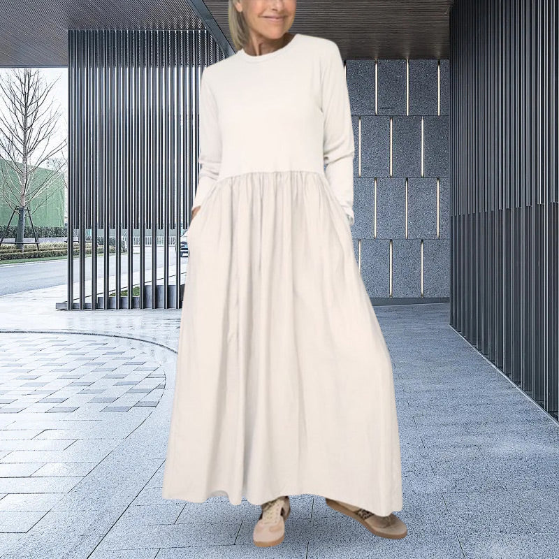 Eliana Langärmliges Strick Midikleid für Damen