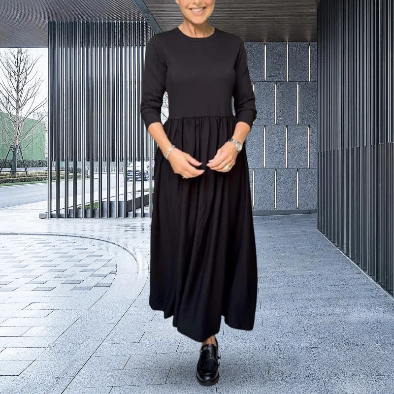 Eliana Langärmliges Strick Midikleid für Damen