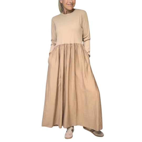 Eliana Langärmliges Strick Midikleid für Damen